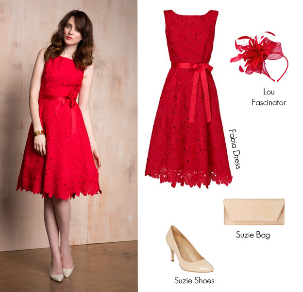 tenue de mariage avec robe rouge